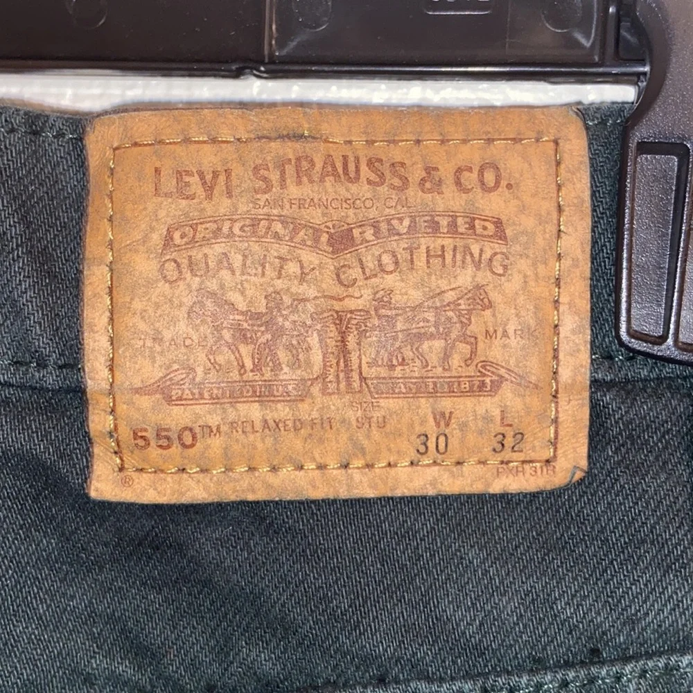 Levi’s Vintage Orange Tag Deep Forest Green Student Relaxed Fit 550 Size 30/32 - Picture 6 of 10